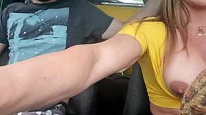 i'm drivin my mama for some sex in the car, blonde milf latina bodybuilder with muscular build
