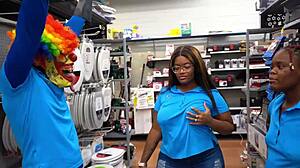 lesbian wally world workers masturbate outdoors in public