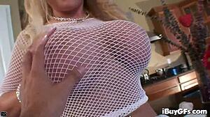 Watch Savannah Gold Finger Her Pussy on Kitchen Table