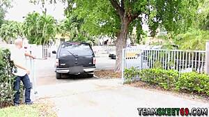 Petite latina with tattoo explores small tits in hd