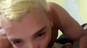 Young twink sucks two huge cocks!