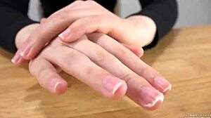 Wet hand fetish with contrasting sensations and intriguing touches