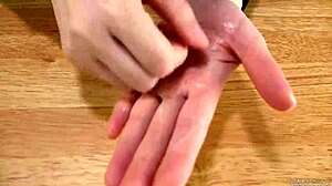 Wet hand fetish with contrasting sensations and intriguing touches