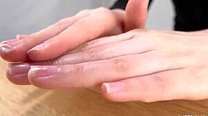 Wet hand fetish with contrasting sensations and intriguing touches