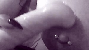 Wet titty play with piercings on latina nipples 😍