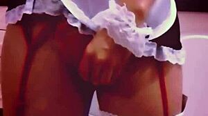 The Latina maid seduces her master to fuck the tied-up model