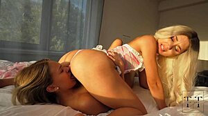 Two Beautiful Lesbians Sharing Gentle Moments Together