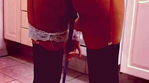 The Latina maid seduces her master to fuck the tied-up model