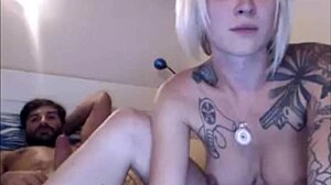 Heavily tattooed trans woman gets anal fucked hard