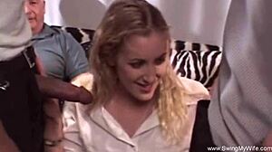 Double Penetration Interracial Threesome for Horny Blonde Wife