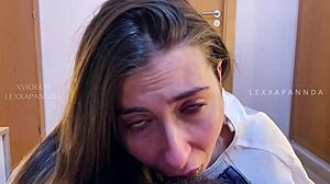 Stepmother steals panties, gets caught and blackmailed into blowjob