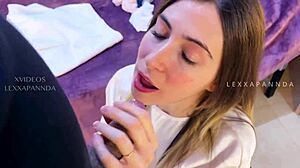 Stepmother steals panties, gets caught and blackmailed into blowjob