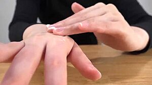 Wet hand fetish with contrasting sensations and intriguing touches