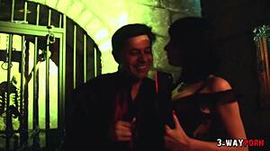 stacey saran and sofia valentine in anal 3way