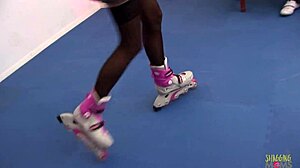 blonde milf stacey saran swallows cock then titfucks it