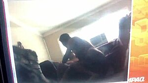 Young Girl Rides Cock on Hairy Sofa