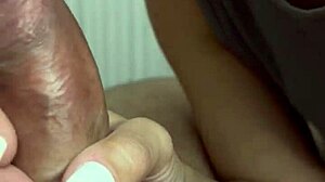 shy homemade handjob leads to cumshot