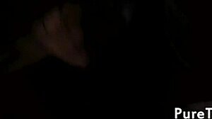 Babe Deepthroats Dick in Kinky Threesome