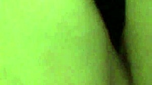 fucking my pierced pussy in crotchless panties with vibrator to loud orgasm