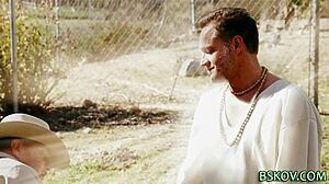 Little pornstar tongues big cock hardcore