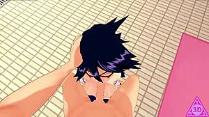 Koikatsu midnight midoriya intensely performs blowjob handjob and cumshot in my hero academia uncensored