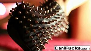 Sexy Brunette Pornstar Dani Daniels Plays with Her Wet Pussy and Ass in Solo Masturbation Scene
