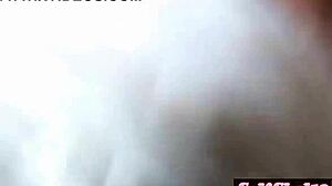 the busty teen teases the cock, grinding all over it in pov