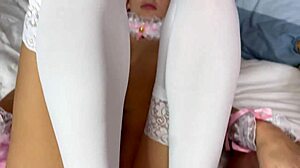 Cute young girl experiences various intimate encounters at home