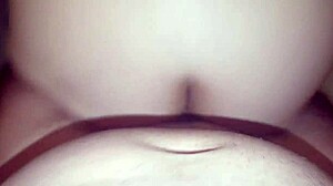 White wife enjoys doggy in motel chair