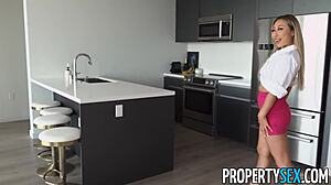 horny asian agent fucks client in missionary and doggystyle at property