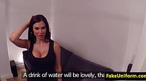 astonishing british milf dickriding cop on hidden cam