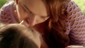 Sensual Lesbians Kissing Loving Life with Fun