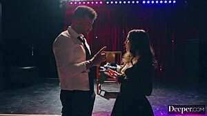 Deeper timid leana is leashed and fucked hard by dom maximo