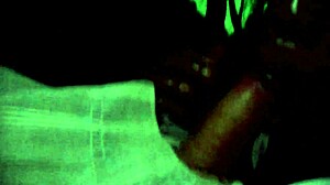 Ebony girl sucks cock and licks ass