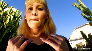 Fitness Instructor Oils Up, Flaunts Perfect Tits, and Takes Hard Cock! Wow!