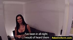 astonishing british milf dickriding cop on hidden cam