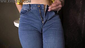 Milf Teases Big Cameltoe in Tight Jeans