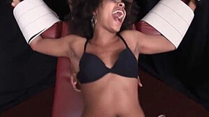 Sexy Ebony Babe Gets Tickled with Kinky Toys.