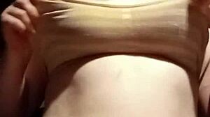 Young 18+ Petite Slut Plays With Natural Tits