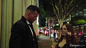 Deeper timid leana is leashed and fucked hard by dom maximo