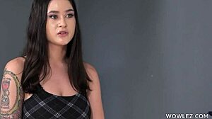 Lawyer's secretary entangled with seductive milf Aaliyah Love.