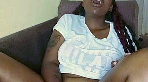 black babe teasing her wet pussy