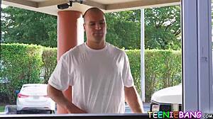 Busty Teen Latina SUCKS COCK Then FUCKS Cowgirl Style