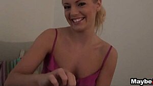 Euro blonde babe Vanda Lust gets her tight asshole fucked anally in amateur sex.