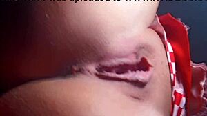 Slave Gets Strap-On Fucked After Licking