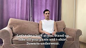 Russian gay hunk's hardcore casting interview.