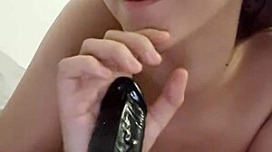 Sucking And Riding Dildo In Cowgirl Position