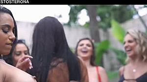 Wow, hot Brazilian lesbians party hard at Carnaval!