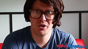 Busty pussy banged by nerd?