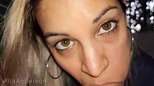 oiled cowgirl anal turns balcony blowjob into surprise assfucking